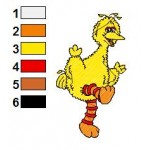 Sesame Street Big Bird 08 Embroidery Design